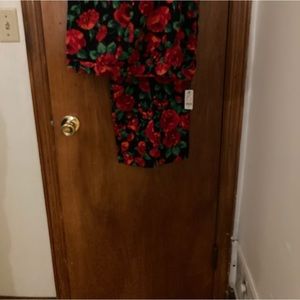 Rose Print Pants suit